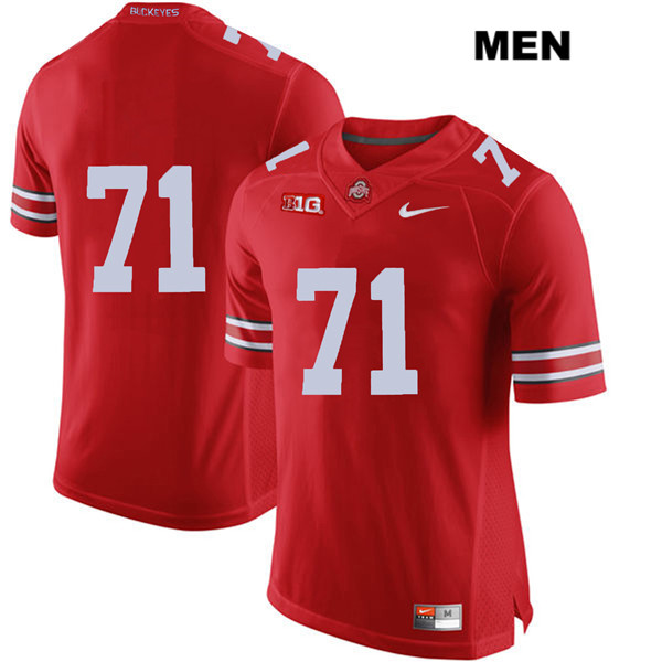 Ohio State Buckeyes Men's Josh Myers #71 Red Authentic Nike No Name College NCAA Stitched Football Jersey OB19H63SB